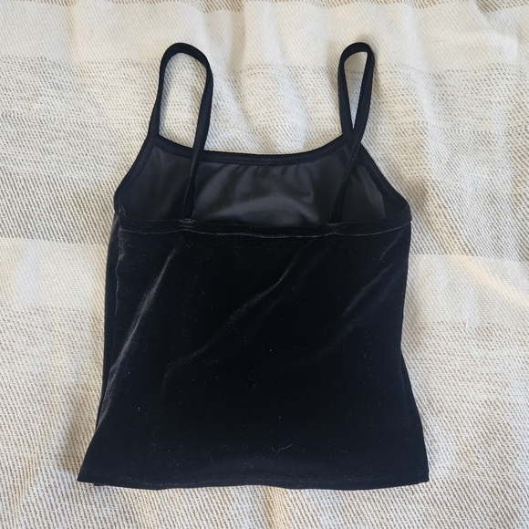 90s vintage Josie by Natori black velvet cropped cami size extra small - Picture 2 of 5